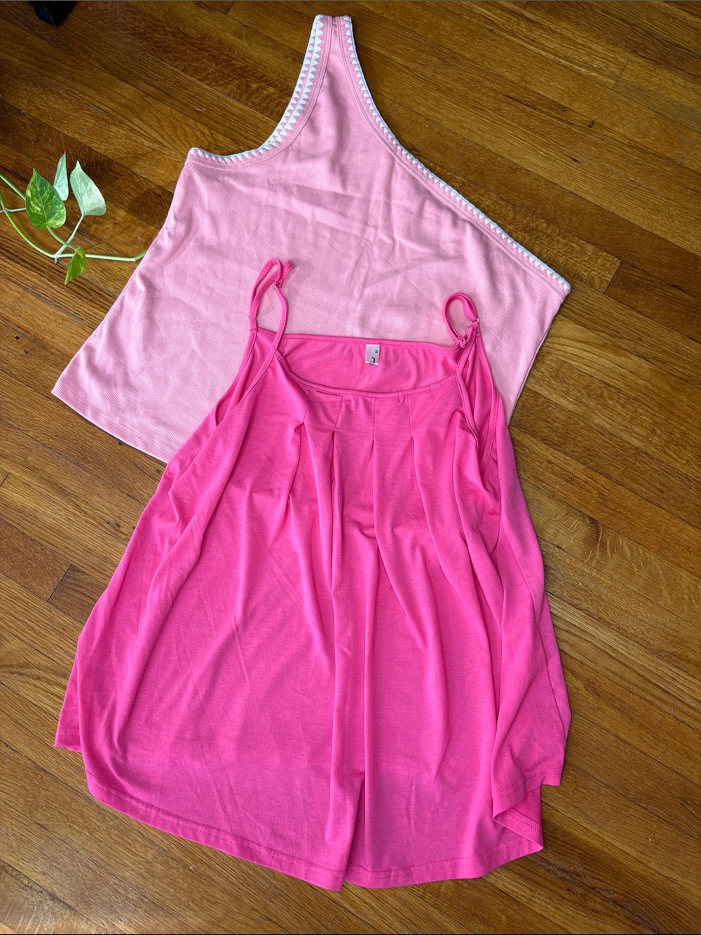 2 Women’s Pink Sleeveless Tank Top - Classic Summer Layering